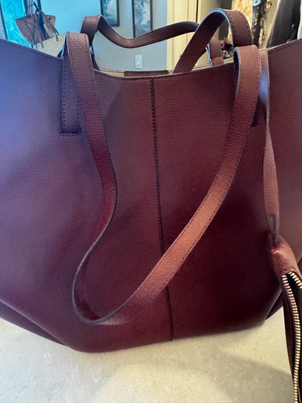 Polene CYME brown Leather Shoulder Bag - Picture 6 of 10